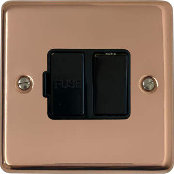 contour copper switched fused spur (black switch) front fc0825