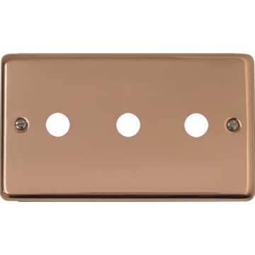 contour copper toggle grid plate (3 gang) front fc0825
