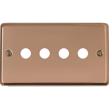 contour copper toggle grid plate (4 gang) front fc0825