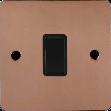 Flat Copper Intermediate Switch (1 Gang/Black Switch)