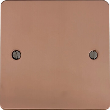 flat copper single blank plate front fc0825