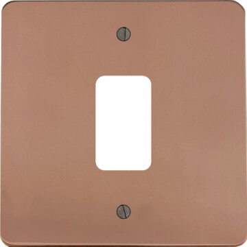 flat copper grid plate (1 gang) front fc0825