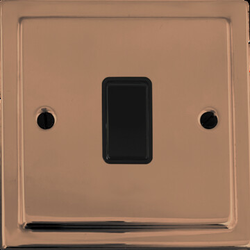 Victorian Copper Intermediate Switch (1 Gang/Black Switch)