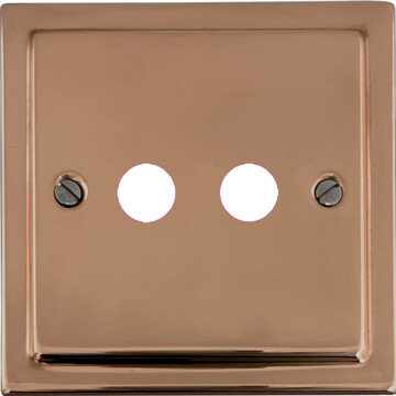 victorian copper toggle grid plate (2 gang) front fc0825