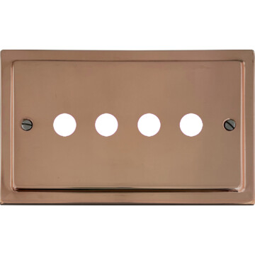 victorian copper toggle grid plate (4 gang) front fc0825