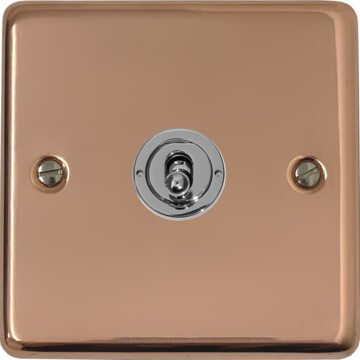 contour copper hand waxed toggle switch (1 gang) front fc0825