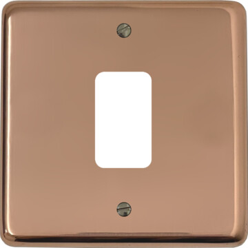 contour copper hand waxed grid plate (1 gang) front fc0825