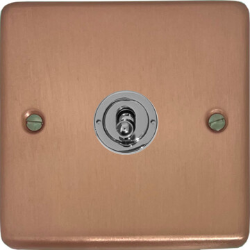 rose gold toggle switch (1 gang) front fc0825