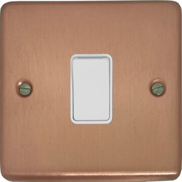 rose gold intermediate switch (1 gang/white switch) front fc0825