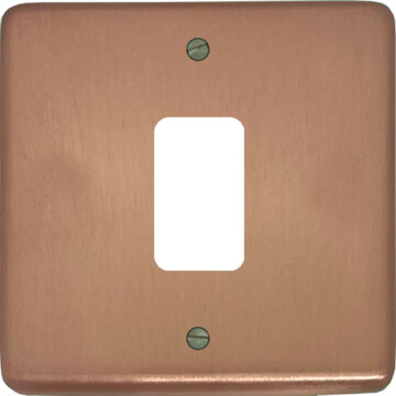 rose gold grid plate (1 gang) front fc0825
