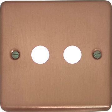 rose gold toggle grid plate (2 gang) front fc0825