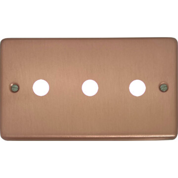 rose gold toggle grid plate (3 gang) front fc0825