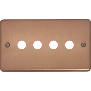 rose gold toggle grid plate (4 gang) front fc0825