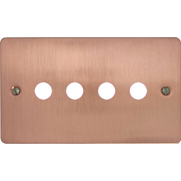flat rose gold toggle grid plate (4 gang) front fc0825