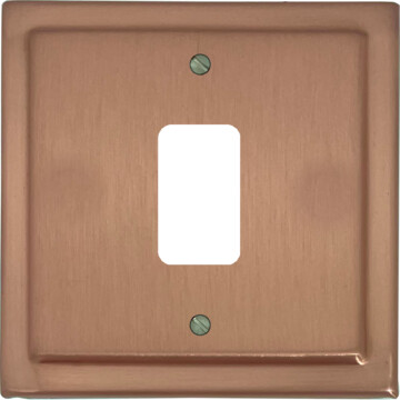victorian rose gold grid plate (1 gang) front fc0825
