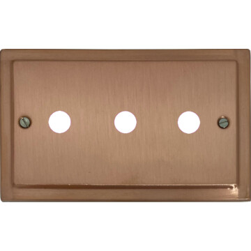 victorian rose gold toggle grid plate (3 gang) front fc0825