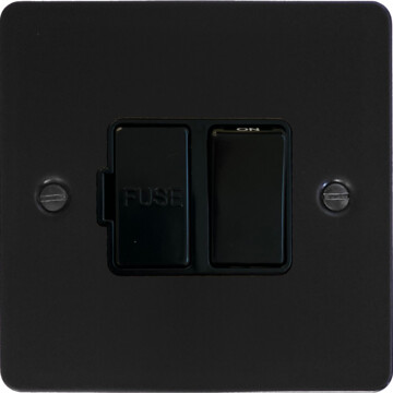 flat black switched fused spur front fc0825