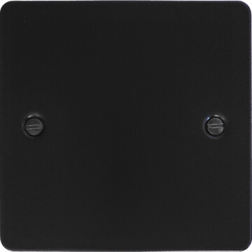 flat black blank plate (1 gang) front fc0825