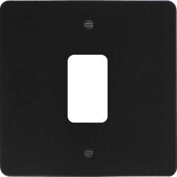 flat black grid plate (1 gang) front fc0825