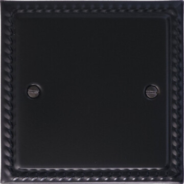 georgian black single blank plate front fc0825
