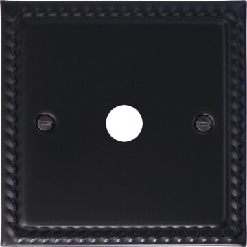 georgian black toggle grid plate (1 gang) front fc0825