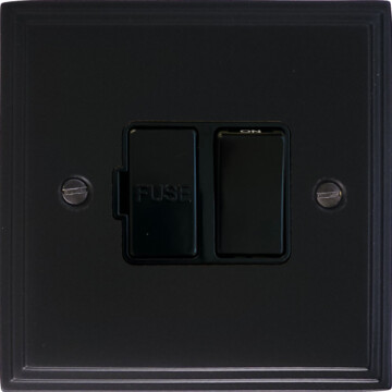 victorian matt black switched fused spur front fc0825
