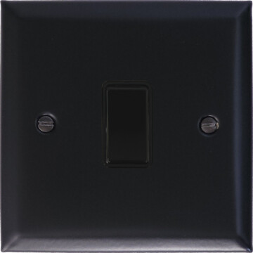 spectrum matt black switch (1 gang) front fc0825