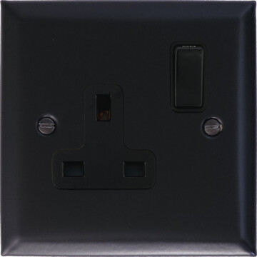 spectrum matt black single socket front fc0825