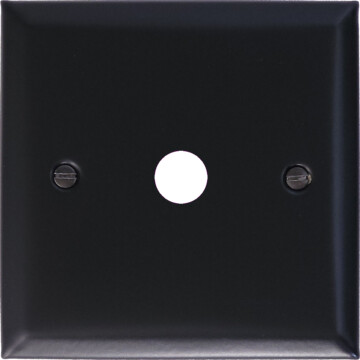 spectrum matt black toggle grid plate (1 gang) front fc0825