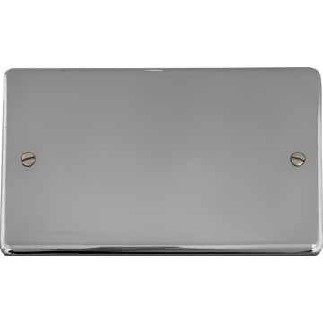polished chrome double blank plate front fc0825