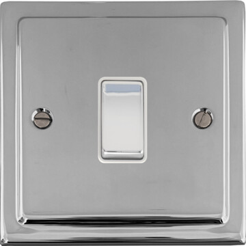 victorian polished chrome intermediate switch (white insert/polished chrome switch) front fc0825