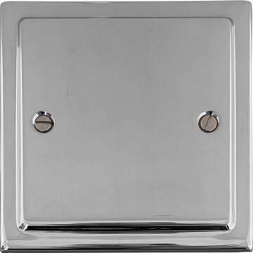 victorian polished chrome single blank plate front fc0825