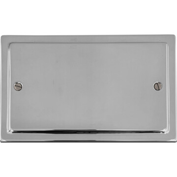 victorian polished chrome double blank plate front fc0825