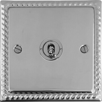 georgian polished chrome toggle switch (1 gang) front fc0825