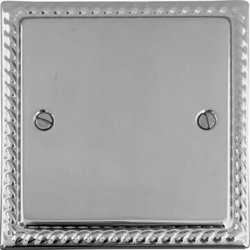 georgian polished chrome single blank plate front fc0825