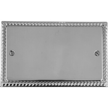 georgian polished chrome double blank plate front fc0825