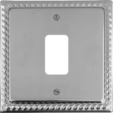 georgian polished chrome grid plate (1 gang) front fc0825