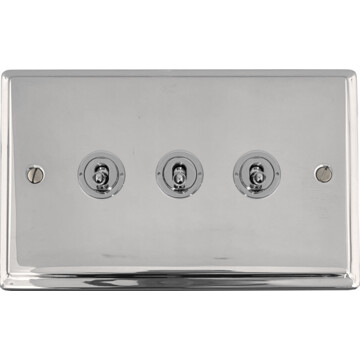 deco polished chrome toggle switch (3 gang) front fc0825
