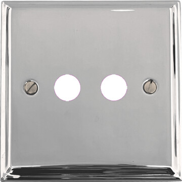 deco polished chrome toggle grid plate (2 gang) front fc0825