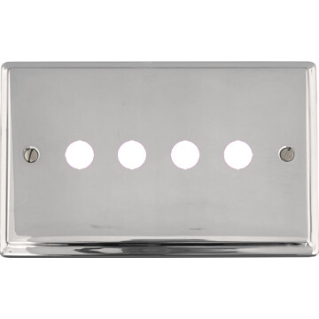 deco polished chrome toggle grid plate (4 gang) front fc0825