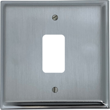 deco satin chrome grid plate (1 gang) front fc0825