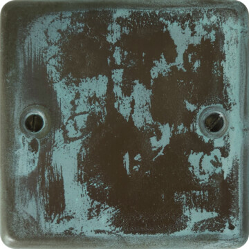 contour verdigris single blank plate front fc0825