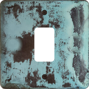 flat verdigris grid plate (1 gang) front fc0825