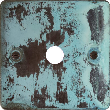 Flat Verdigris Toggle Grid Plate (1 Gang)