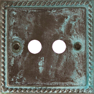 Georgian Verdigris Toggle Grid Plate (2 Gang)