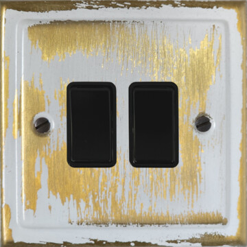 trimline dover bronze light switch (2 gang) front fc0825