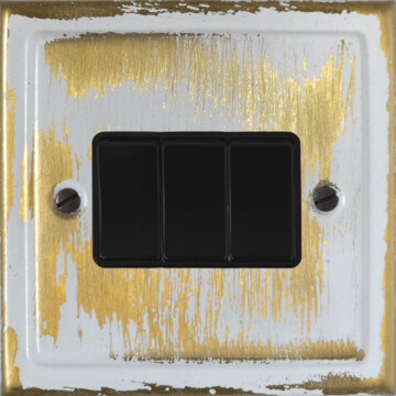trimline dover bronze light switch (3 gang) front fc0825