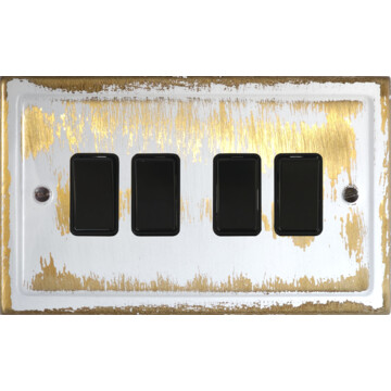trimline dover bronze light switch (4 gang) front fc0825