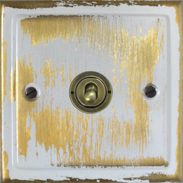 trimline dover bronze toggle switch (1 gang/antique brass toggle) front fc0825