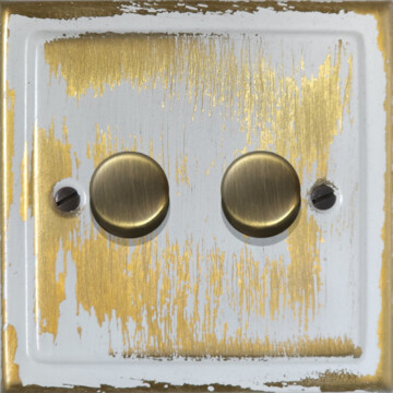 trimline dover bronze led dimmer (2 gang) front fc0825